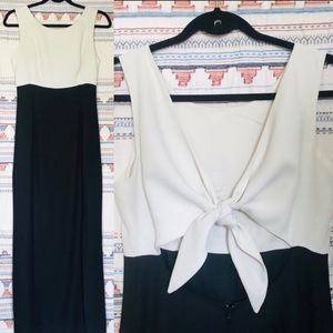 Maggy London black 100% silk dress gown  size 6